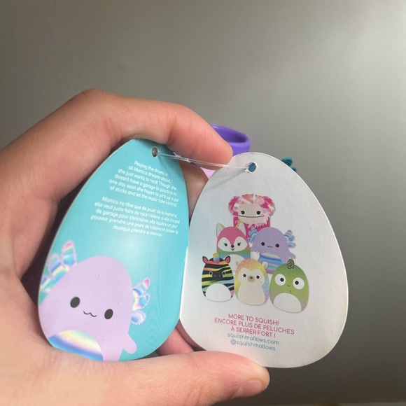 Original Squishmallows  Monica Clip on clip Kellytoy purple tiny clip on - Picture 2 of 10